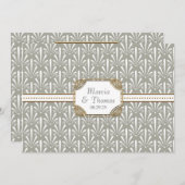 Art Deco Nouveau Modern Fan Shell Pattern Kaart (Voorkant / Achterkant)