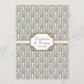 Art Deco Nouveau Modern Fan Shell Pattern Menu (Voorkant)