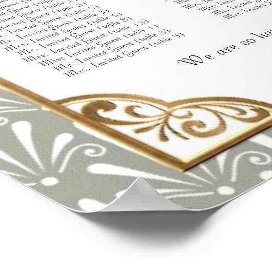 Art Deco Nouveau Modern Fan Shell Pattern Poster (Hoek)