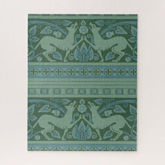 Art Deco Nouveau Natuur Botanisch Antiek Legpuzzel (Verticaal)