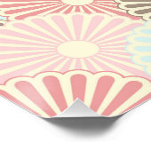 art deco, nouveau, , patroon, retro, pastels, gir perfect poster (Hoek)