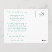 Art Deco Nouveau Peacock Feather Moderne Business Briefkaart (Achterkant)