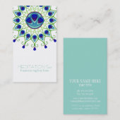 Art Deco Nouveau Peacock Feather Moderne Business Visitekaartje (Voorkant / Achterkant)