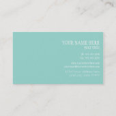 Art Deco Nouveau Peacock Feather Moderne Business Visitekaartje (Achterkant)