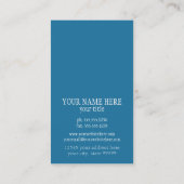 Art Deco Nouveau Peacock Feather Moderne Business Visitekaartje (Achterkant)