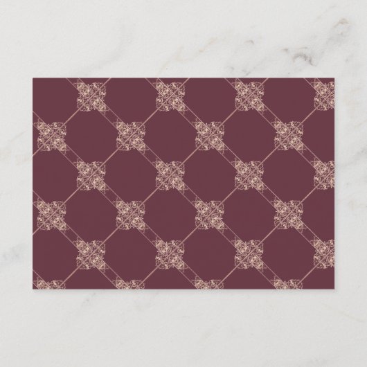 Art Deco Nouveau | Roos van Bourgogne goudversieri RSVP Kaartje (Achterkant)