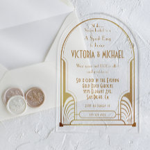 Art Deco Nouveau Speak Easy Party Gold & Black