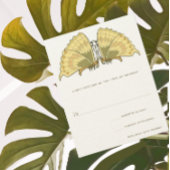 Art Deco Nouveau Vlinderrespons RSVP-kaart RSVP Kaartje