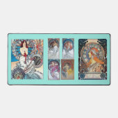 art deco nouveau vrouwen Mucha bureaumat (Voorkant)