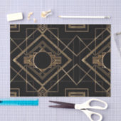 Art deco, nouveau, , zwart, goud, chic, elegant, tissuepapier (Craft)