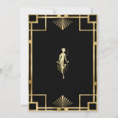 Art Deco Nouveu Gatsby Roaring Twenties Verjaardag Bedankkaart (Achterkant)