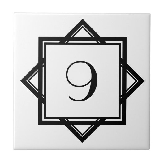 Art Deco-nummer Tegeltje (Voorkant)