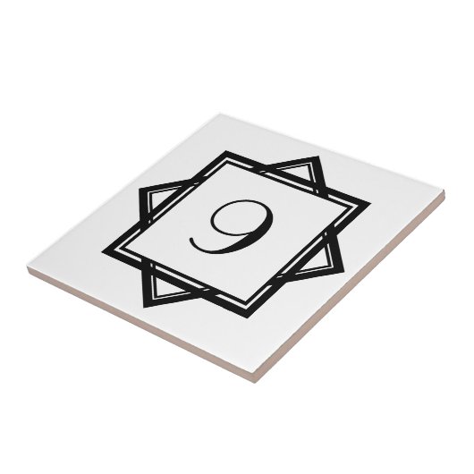 Art Deco-nummer Tegeltje (Zijkant)