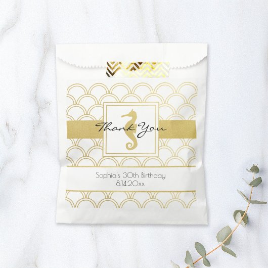 Art Deco Oceaan Golfpatroon Gouden Glitter Zeepaar Bedankzakje