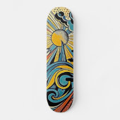 Art Deco Ocean Dreams Persoonlijk Skateboard (Voorkant)