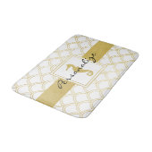 Art Deco Ocean Wave Gold Seahorse Beach House Badmat (Gekanteld)