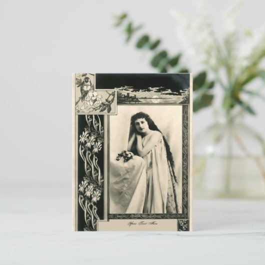 Art Deco of Nouveau Foto Lijst Sjabloon (Staand voorkant)