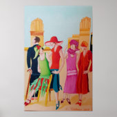 Art Deco olieverfschilderij Poster (Voorkant)