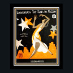 Art Deco "Onderaan de Harlem Moon" Poster<br><div class="desc">1932,  Art Deco-velmuziekcover voor "Onderaan de Harlem Moon"</div>