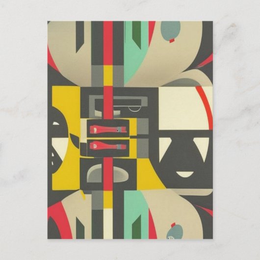 Art Deco ontmoet midden eeuw modern Briefkaart (Voorkant)