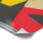 Art Deco ontmoet midden eeuw modern Perfect Poster (Hoek)