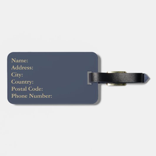 Art Deco-ontwerp Bagagelabel (Achterkant horizontaal)