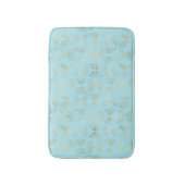 Art Deco-ontwerp, Blauwgroen & Gold-patroon Badmat (Voorkant Verticaal)