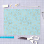 Art Deco-ontwerp, Blauwgroen & Gold-patroon Tissuepapier (Craft)