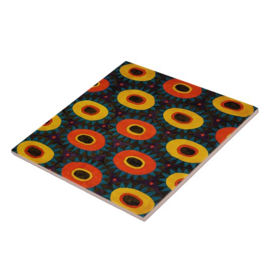 Art Deco Ontwerp Keramiek Tegeltje (Zijkant)