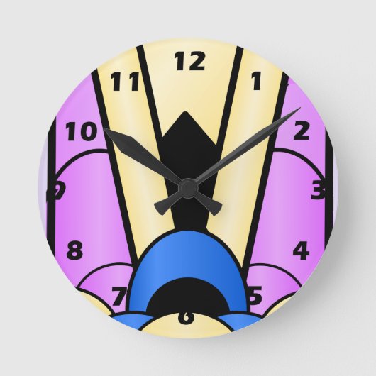 Art Deco-ontwerp Ronde Klok (Voorkant)