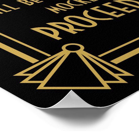 ART Deco Open bar sign for 1920's Gatsby Party Poster (Hoek)