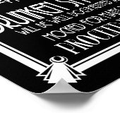 Art Deco Open Bar, wit B/G, kleurwijziging Poster (Hoek)