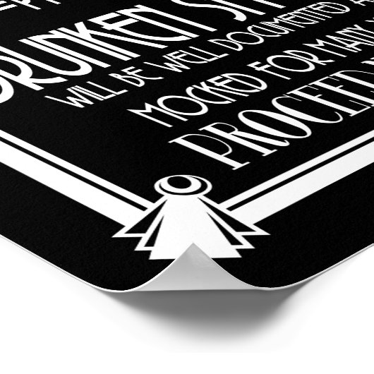 Art Deco Open Bar, wit B/G, kleurwijziging Poster (Hoek)