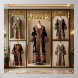 Art Deco Opulence GeometricPatternsVIIIHER_XHU_001 Poster