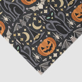 Art Deco Orange Carved Pumpkins Tissuepapier (Detail)