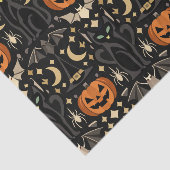 Art Deco Orange Carved Pumpkins Tissuepapier (Detail)