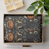 Art Deco Orange Carved Pumpkins Tissuepapier (Geschenk)