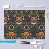 Art Deco Orange Carved Pumpkins Tissuepapier (Craft)