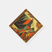 Art Deco oranje servetverpakking Servetten (Hoek)