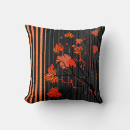 Art Deco Oranje Streep Patroon Kussen