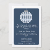 Art Deco Ornament Kerstfeest | Blauw Kaart (Voorkant)