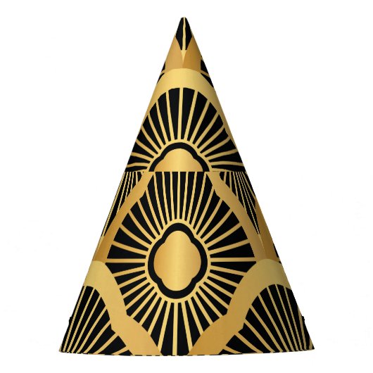 Art Deco Ornament: Naadloos  Feesthoedjes (Voorkant)