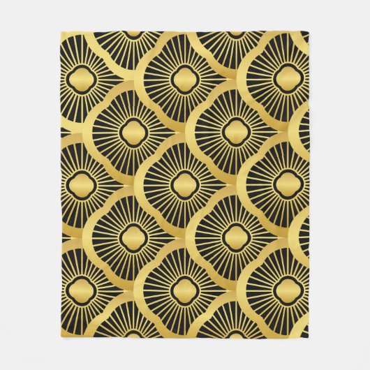 Art Deco Ornament: Naadloos  Fleece Deken (Voorkant)