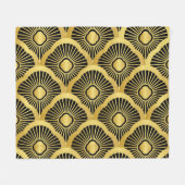 Art Deco Ornament: Naadloos  Fleece Deken (Voorkant (Horizontaal))