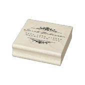 Art Deco Ornament & Stijlvol Script Retouradres Rubberstempel (Stempel)