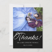 Art Deco Ornamental | Geometrisch zwart en zilver Bedankkaart (Voorkant)