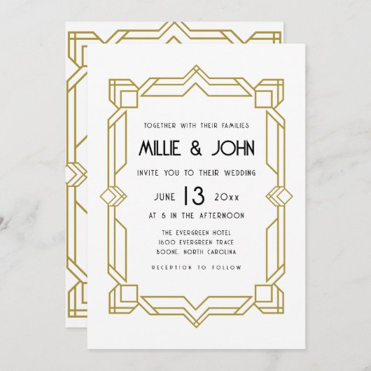 Art Deco, Oud Hollywood, jaren '20 Kaart (Voorkant / Achterkant)