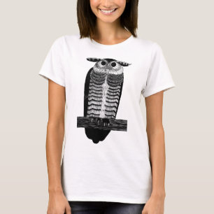 Art Deco Owl Animal wildlife bird Illustration T-shirt