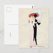 Art Deco Paar door Leo Rauth Briefkaart (Voorkant / Achterkant)