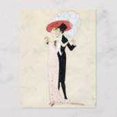  Art Deco Paar door Leo Rauth Briefkaart (Voorkant)